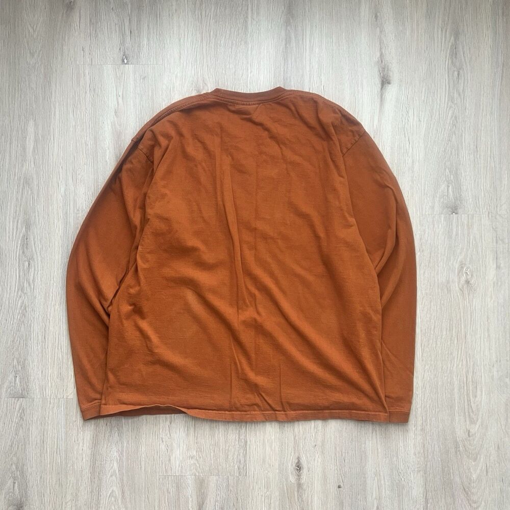 Vintage Texas Longhorns Spell Out T-Shirt Large Long Sleeve Burnt Orange NCAA - Picture 3 of 6